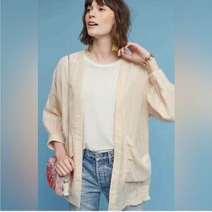 Hei Hei Women's Cardigan Kimono Metallic Daybreak Anthropologie NWT Xs/S